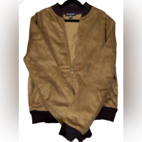 American Apparel Unlined Corduroy Bomber Jacket with Pockets - Picture 2 of 4